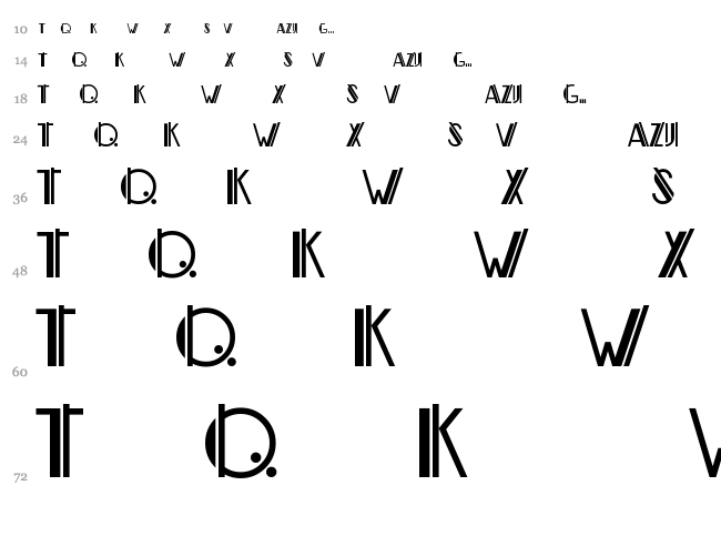 ML ZigZag KK font waterfall